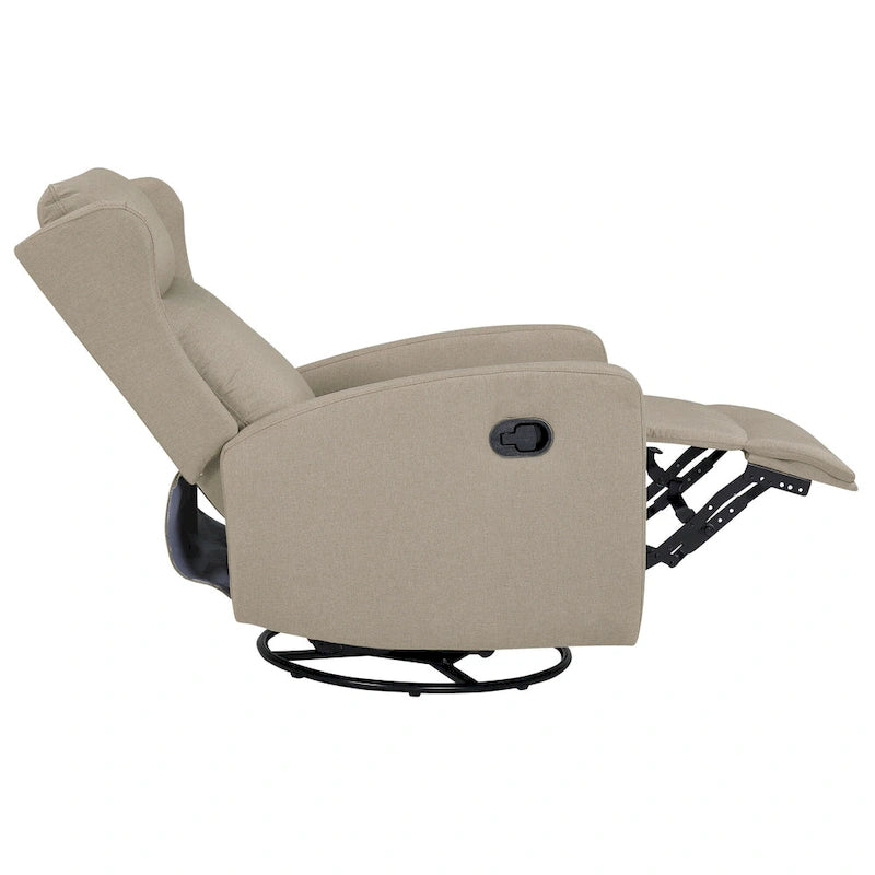 Fauteuil inclinable pivotant à bascule pour salon, pivotant à 360 degrés, fauteuil inclinable moderne réglable avec support lombaire