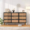 Commode en rotin pour la chambre, armoires de rangement grande capacité pour la garde-robe, convient pour le salon, le couloir et la chambre d'enfant.
