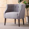 Fauteuil club en tissu capitonné - 27,00 L x 28,75 P x 30,50 H