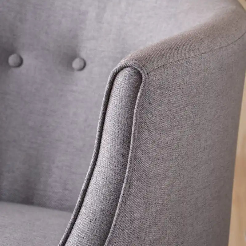 Fauteuil club en tissu capitonné - 27,00 L x 28,75 P x 30,50 H