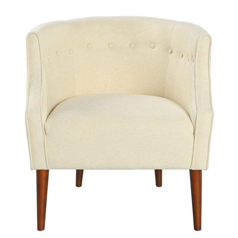 Fauteuil club en tissu capitonné - 27,00 L x 28,75 P x 30,50 H