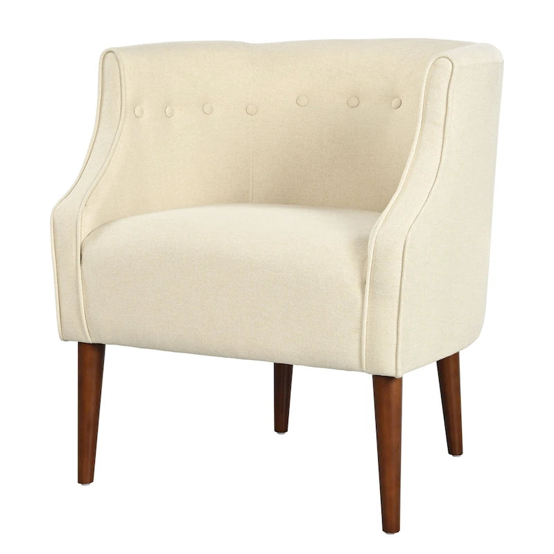 Fauteuil club en tissu capitonné - 27,00 L x 28,75 P x 30,50 H