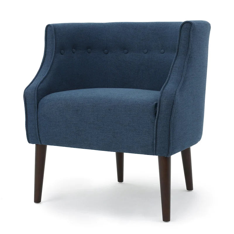 Fauteuil club en tissu capitonné - 27,00 L x 28,75 P x 30,50 H