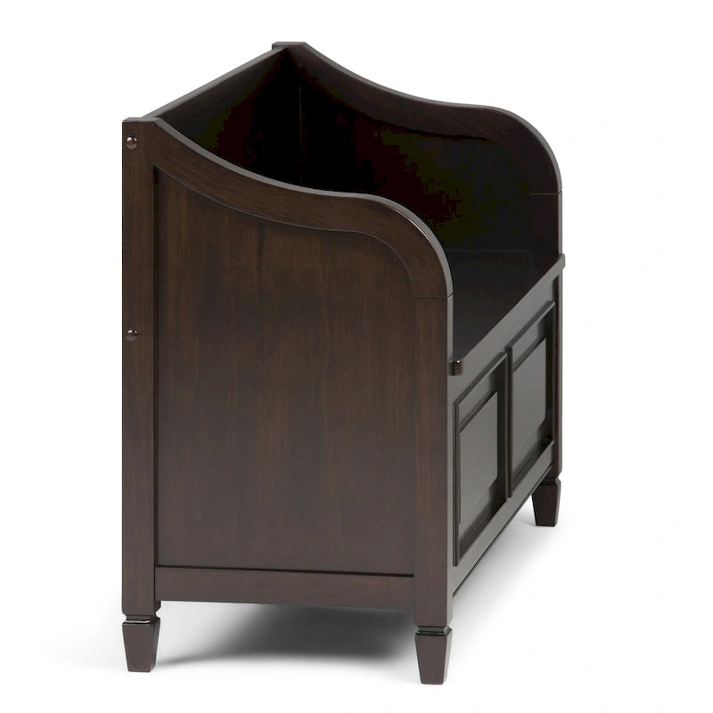 Banc de rangement traditionnel en BOIS MASSIF de 42 po de large pour entrée - 42 L x 18 P x 29,5 H