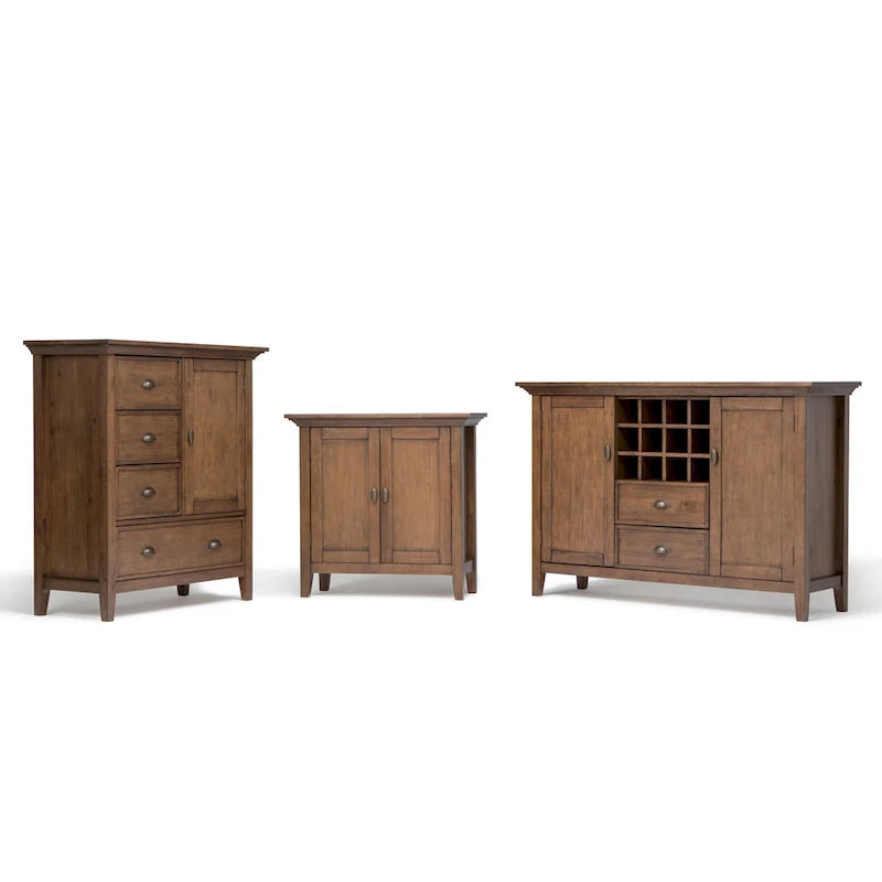 Meuble de rangement de transition en bois massif de 39 pouces de large - 39 L x 17 P x 42 H