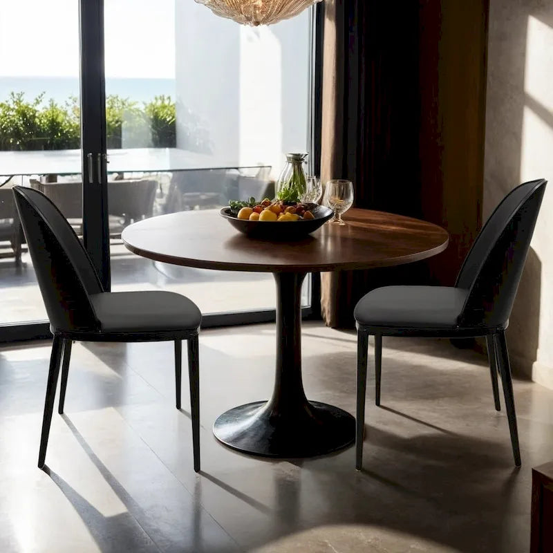 Chaise de salle à manger avec assise et dossier rembourrés