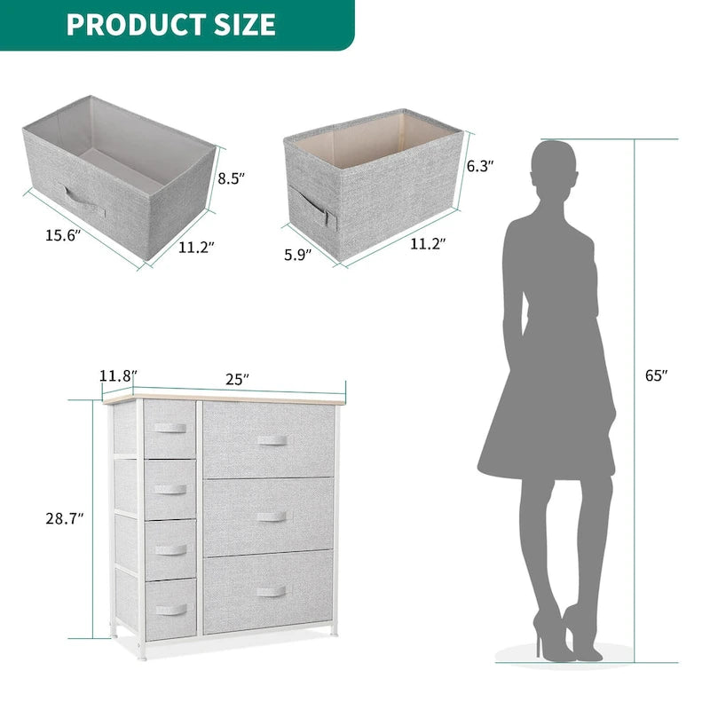 Commode de rangement à 7 tiroirs