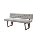 Banc de salle à manger moderne gris et noyer