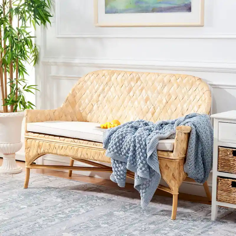 Banc-canapé tissé - 52 L x 24 P x 33 H - 52Lx24Px33H