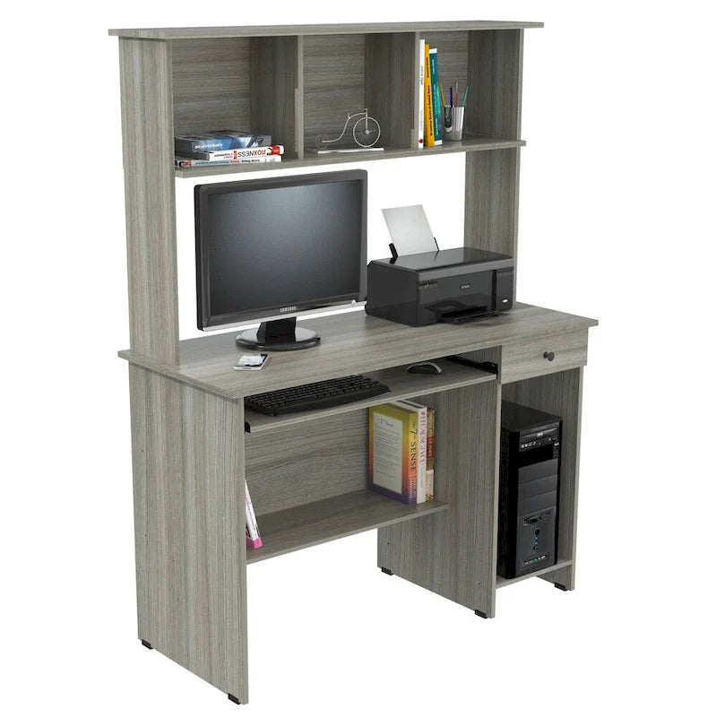 Bureau d'ordinateur et huche