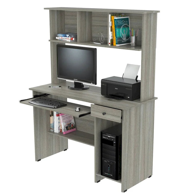 Bureau d'ordinateur et huche