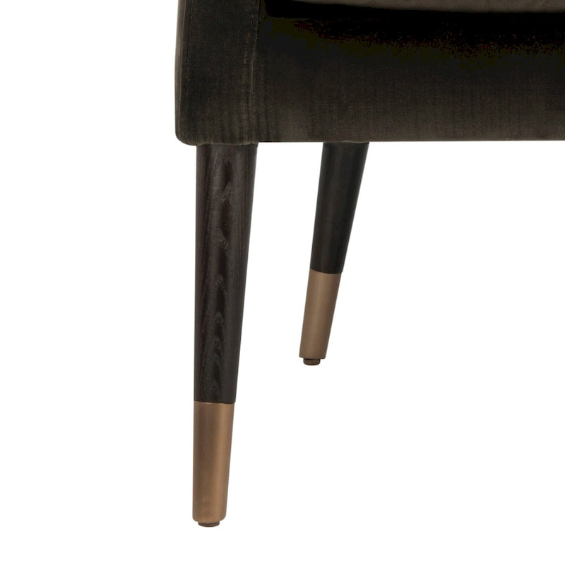 Fauteuil en velours - 28 L x 29,9 P x 35,4 H - 28Lx30Px35H
