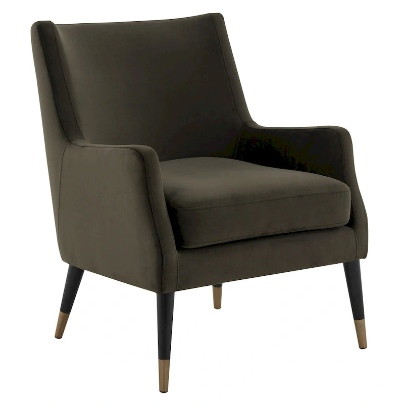 Fauteuil en velours - 28 L x 29,9 P x 35,4 H - 28Lx30Px35H