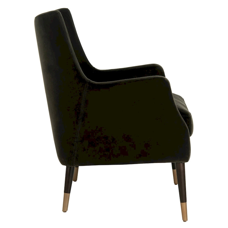 Fauteuil en velours - 28 L x 29,9 P x 35,4 H - 28Lx30Px35H