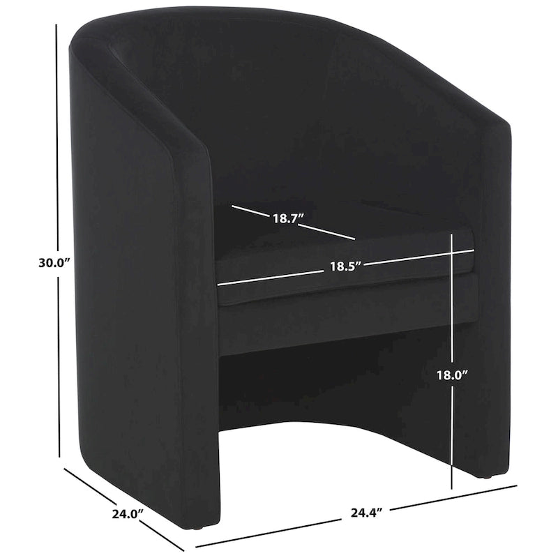 Fauteuil d'appoint Barrel Back (entièrement assemblé) - L24 x P24 x H30 - 24Lx24Px30H