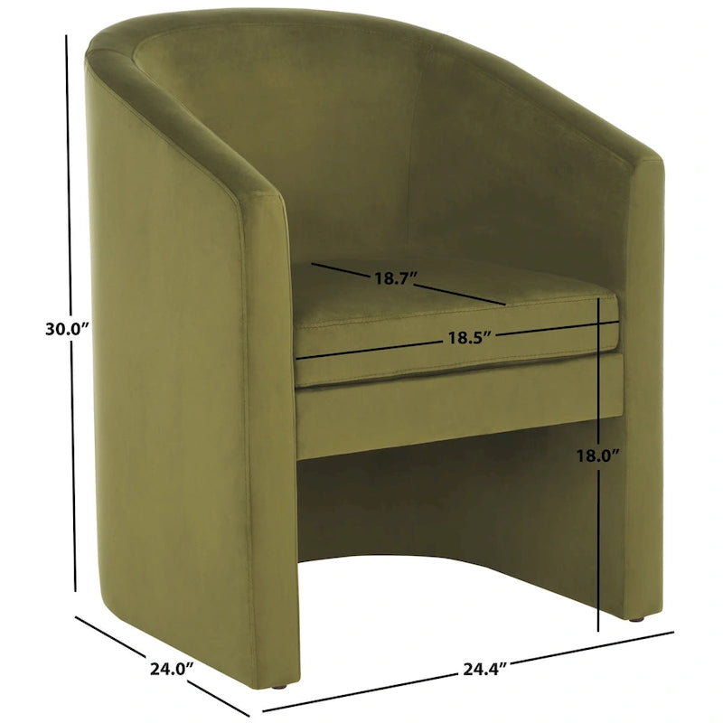 Fauteuil d'appoint Barrel Back (entièrement assemblé) - L24 x P24 x H30 - 24Lx24Px30H