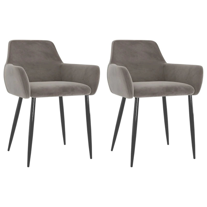 Chaises de salle à manger Chaise rembourrée avec pieds en métal pour salon Velours - 22 x 22 x 30,7