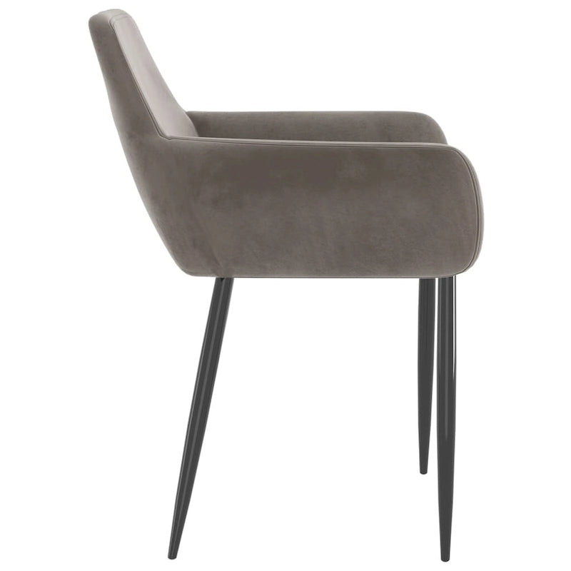 Chaises de salle à manger Chaise rembourrée avec pieds en métal pour salon Velours - 22 x 22 x 30,7