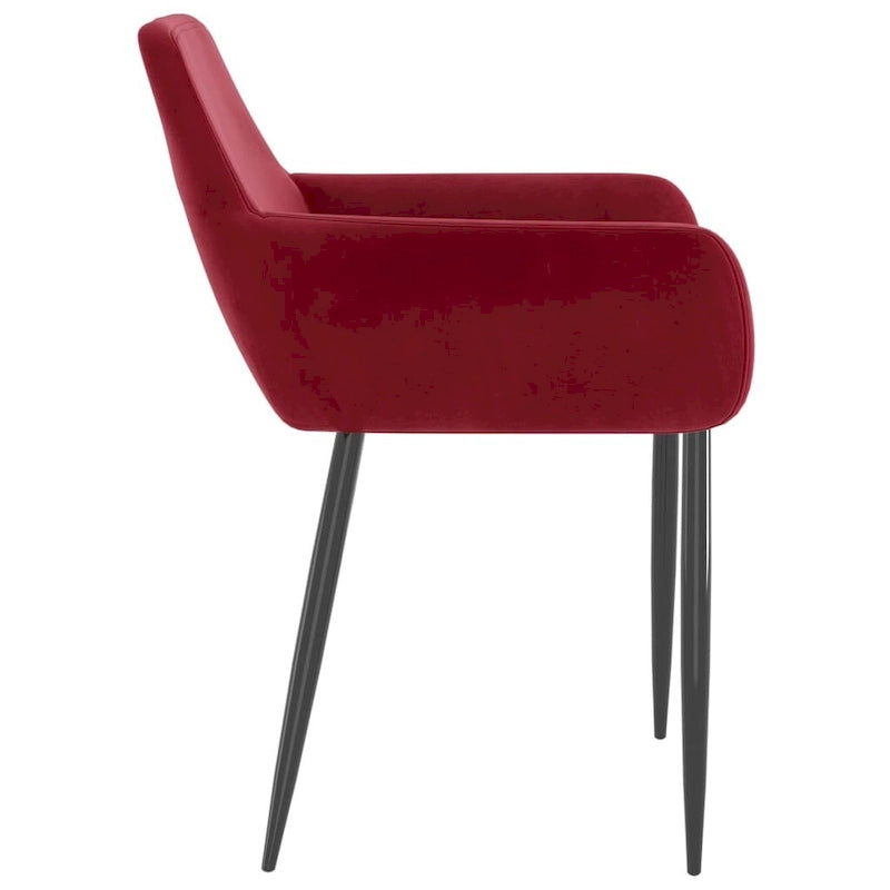 Chaises de salle à manger Chaise rembourrée avec pieds en métal pour salon Velours - 22 x 22 x 30,7