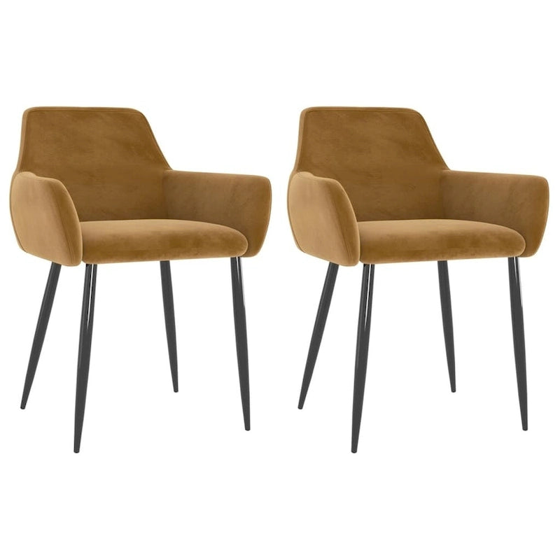 Chaises de salle à manger Chaise rembourrée avec pieds en métal pour salon Velours - 22 x 22 x 30,7