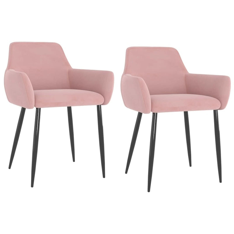 Chaises de salle à manger Chaise rembourrée avec pieds en métal pour salon Velours - 22 x 22 x 30,7