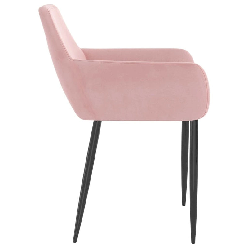 Chaises de salle à manger Chaise rembourrée avec pieds en métal pour salon Velours - 22 x 22 x 30,7