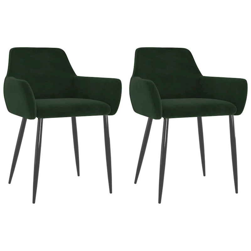 Chaises de salle à manger Chaise rembourrée avec pieds en métal pour salon Velours - 22 x 22 x 30,7