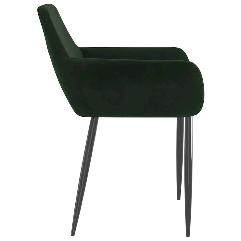Chaises de salle à manger Chaise rembourrée avec pieds en métal pour salon Velours - 22 x 22 x 30,7