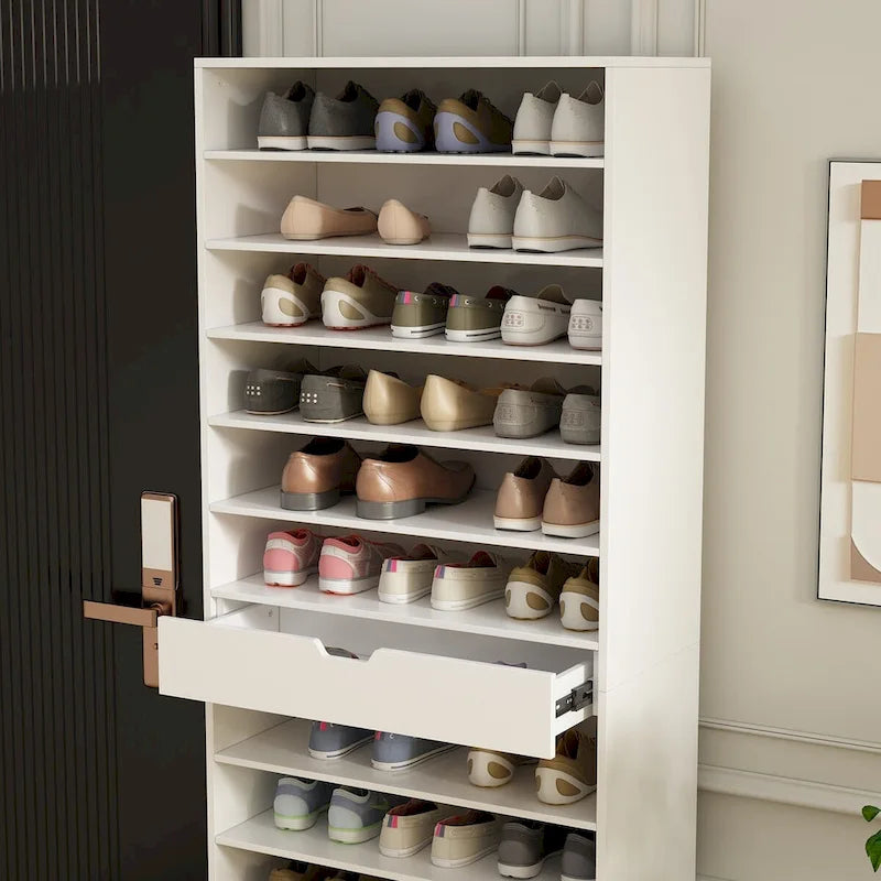 Étagère à chaussures multicouche Meuble de rangement pour entrée Meuble à chaussures peu encombrant