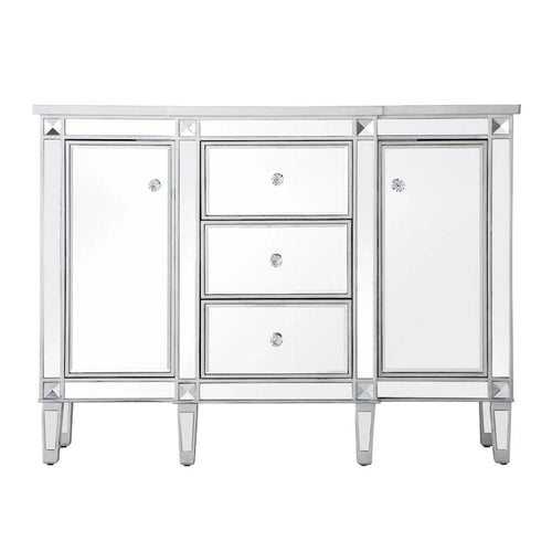 Meuble d'appoint 2 portes avec miroir