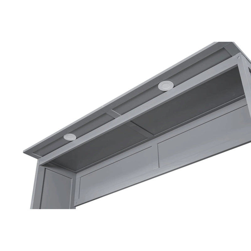 Lit escamotable Queen Size avec étagères et lumières LED