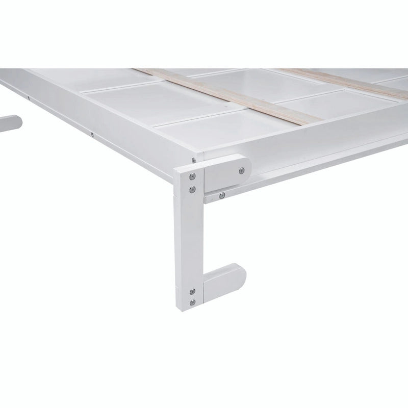 Lit escamotable Queen Size avec étagères et lumières LED