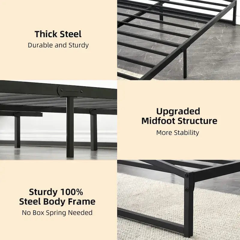 10 Inch Low Profile Platform Bed Frame
