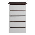 Dresser with Drawers, 5 Drawer Dresser with Wood Color Top, Small Dresser for Kids Bedroom, Living Room,