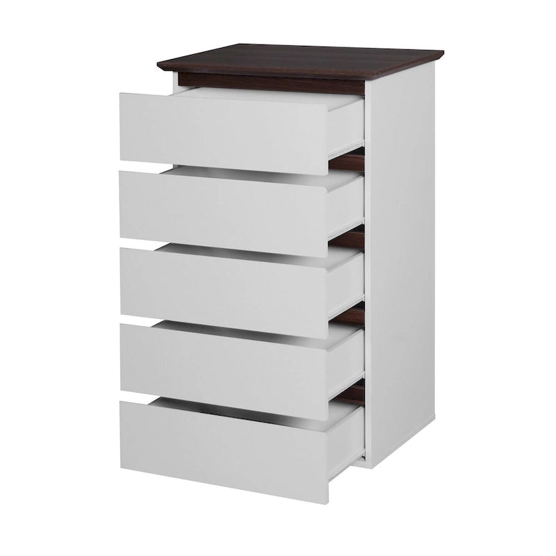 Dresser with Drawers, 5 Drawer Dresser with Wood Color Top, Small Dresser for Kids Bedroom, Living Room,