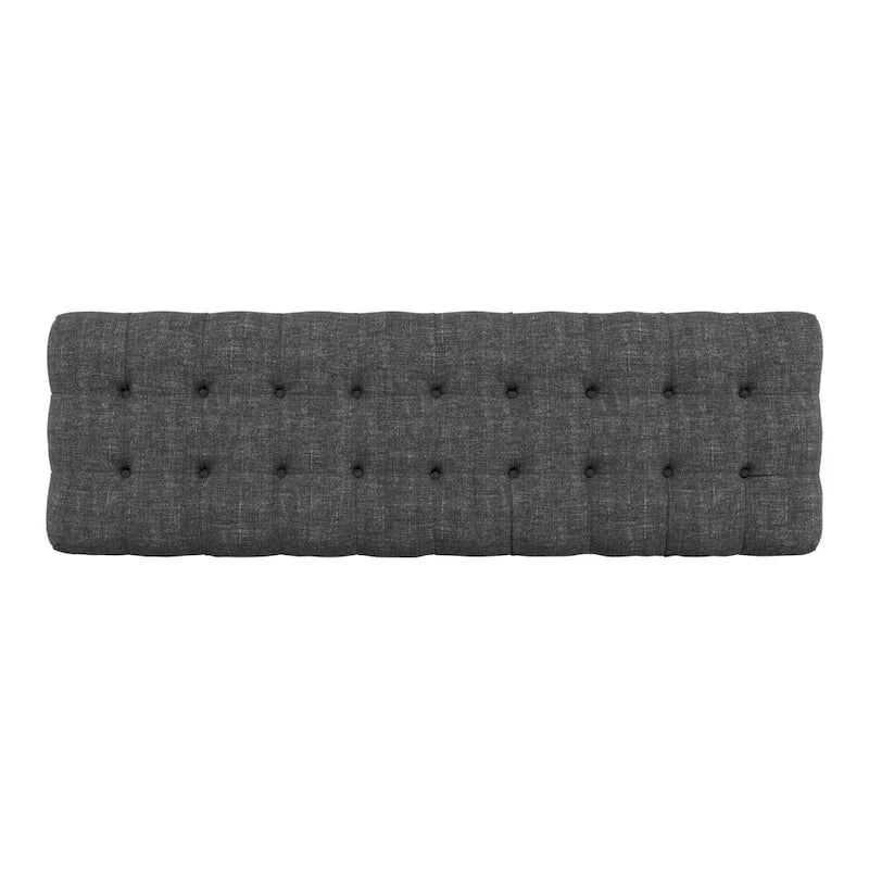 Banc capitonné en lin
