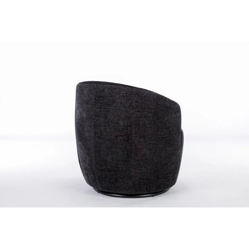 Petit fauteuil d'appoint pivotant confortable rond 360 en chenille pour salon Fauteuils d'appoint ronds modernes