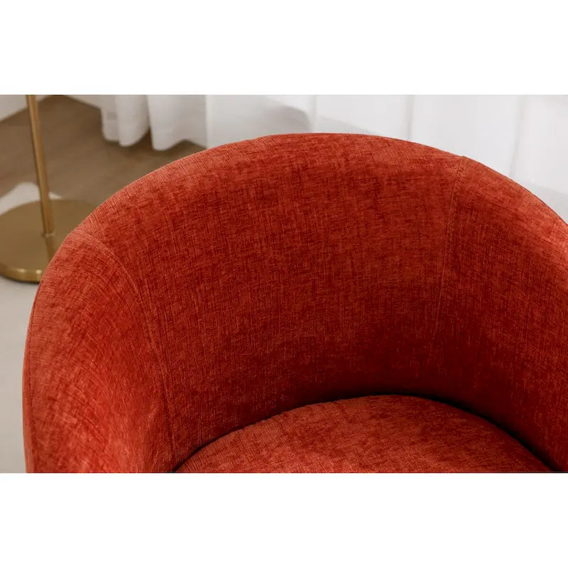 Petit fauteuil d'appoint pivotant confortable rond 360 en chenille pour salon Fauteuils d'appoint ronds modernes