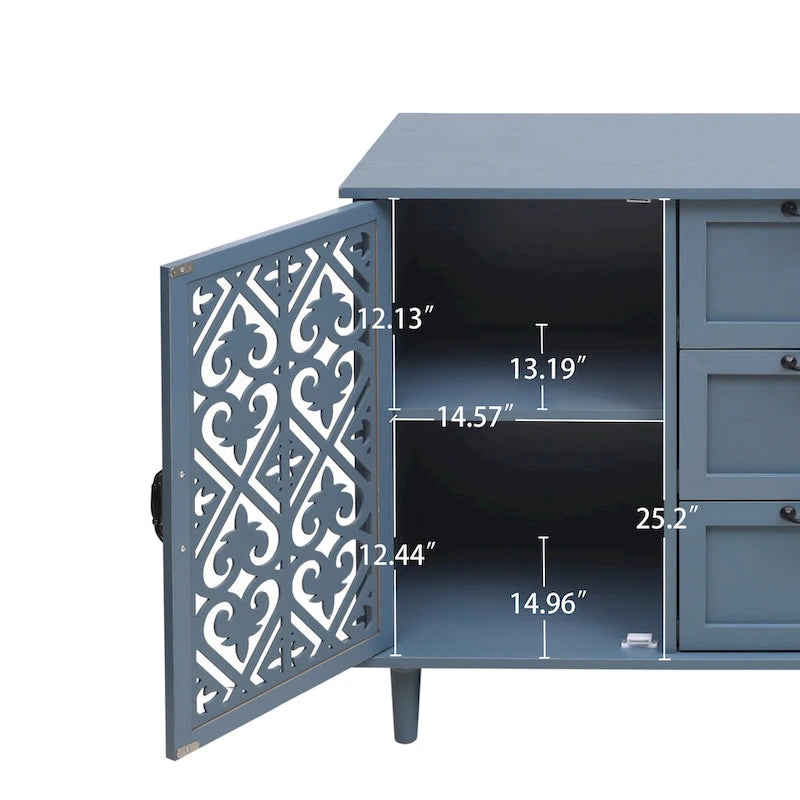 2 Door 3 Drawer Cabinet, Suitable for Bedroom, Living Room, Study