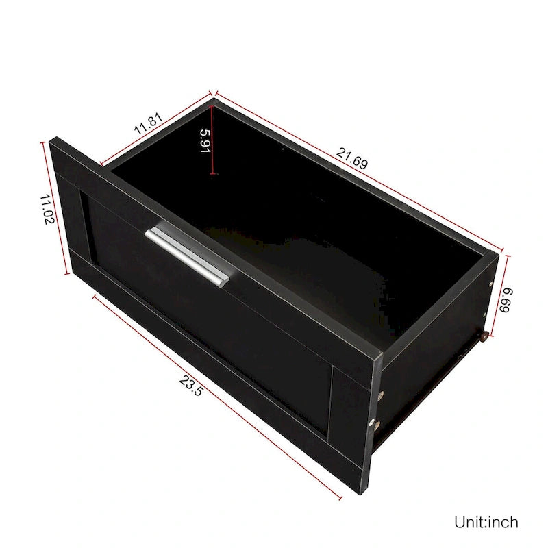 Modern Minimalist TV Cabinet 80 Inch TV Stand, Open Locker