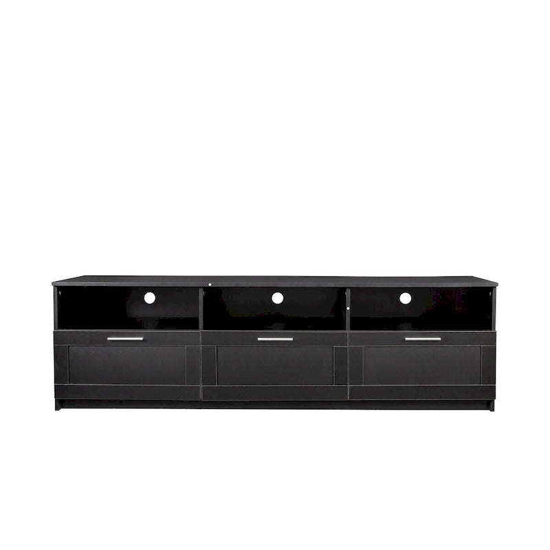 Meuble TV moderne et minimaliste de 80 pouces, avec casier ouvert