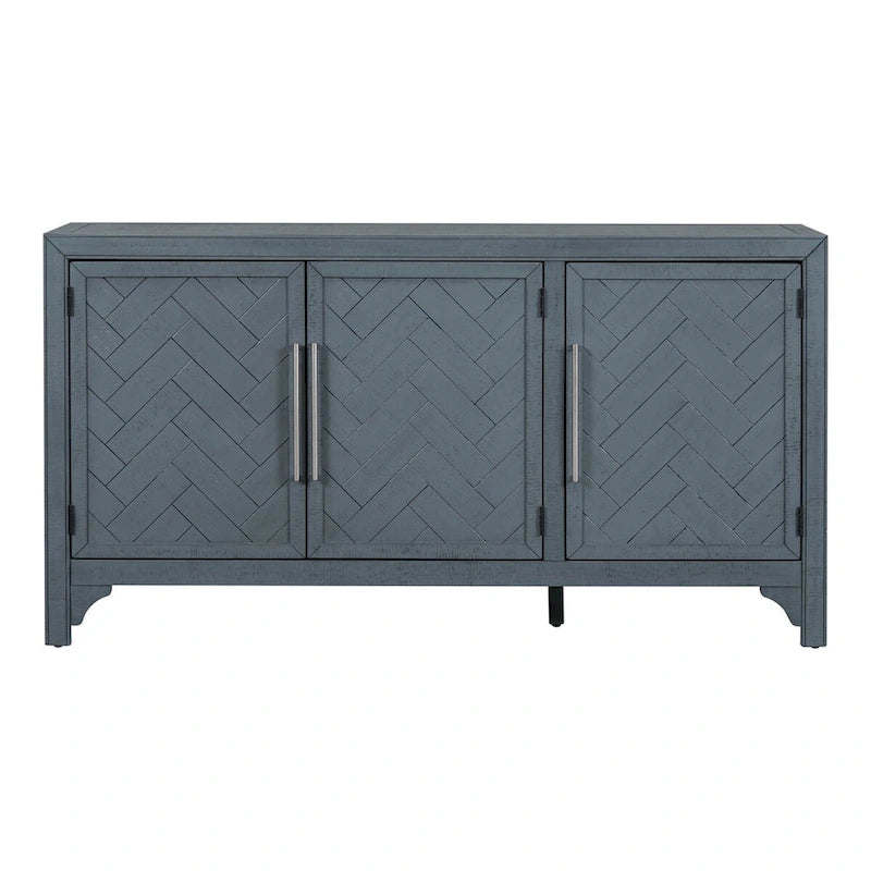 Buffet en bois avec étagères réglables