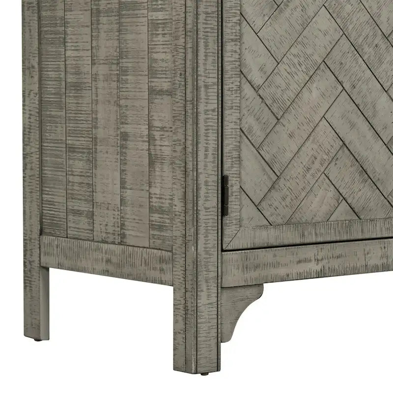 Buffet en bois avec étagères réglables
